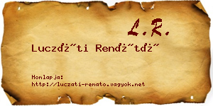 Luczáti Renátó névjegykártya