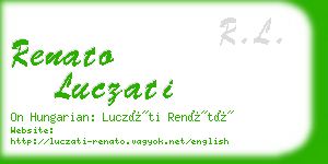 renato luczati business card